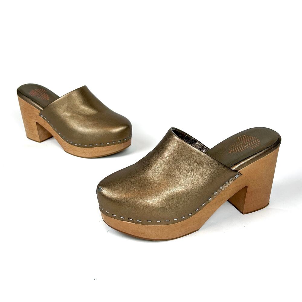 Charlotte Stone Gold Mules
